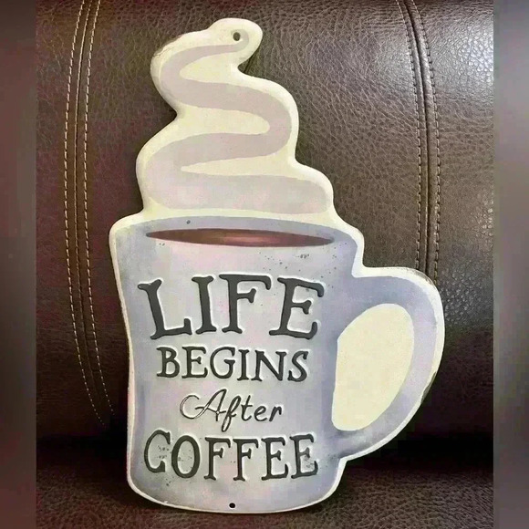 Red Shed Home Gifts Other - NWT ☕️“Life begins after coffee” sign